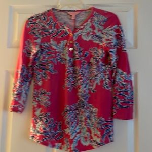 Lily Pulitzer Pink Sweater XS 3/4 Sleeve Never Worn